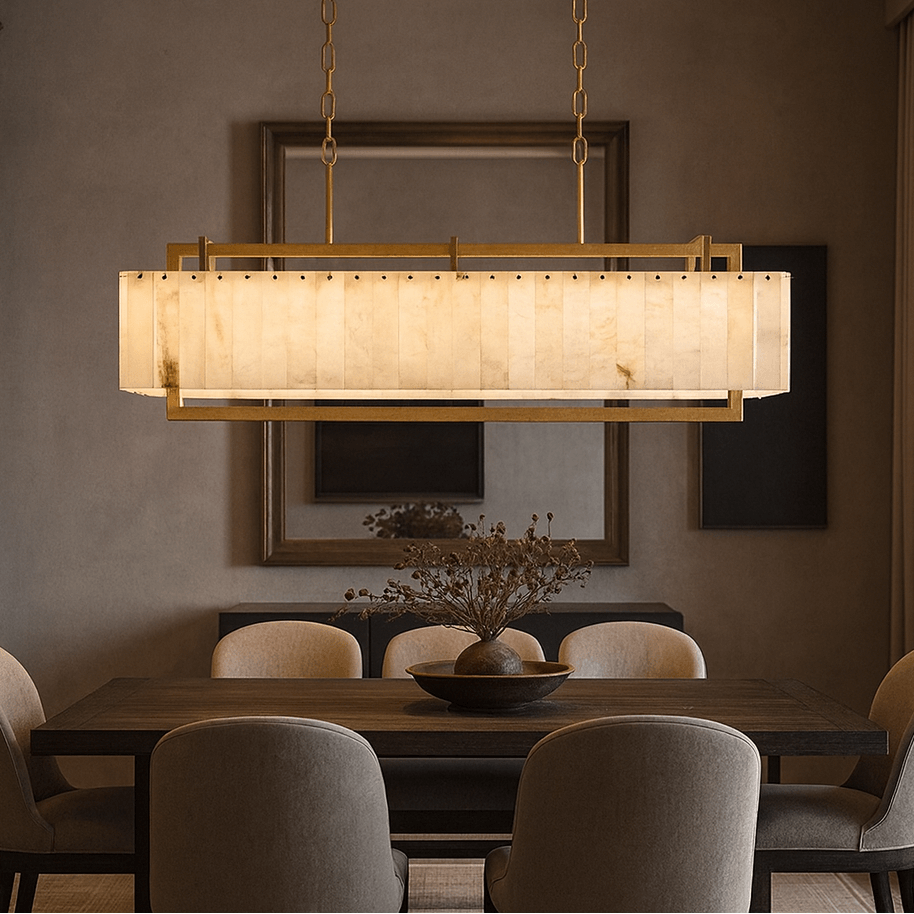 Valente Alabaster & Copper Modern Chandelier additional product view