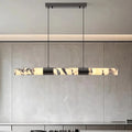 Warner Alabaster Linear Suspension Light lighting fixture by Bling Lighting Studio