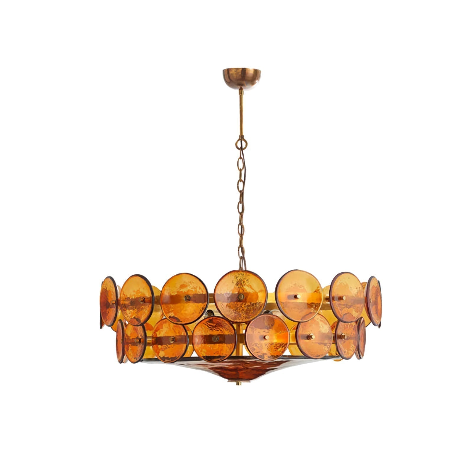 Disc Murano Chandelier by Bling Lighting Studio