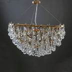 Doris Branch Brass Crystal Chandelier by Bling Lighting Studio