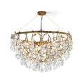 Doris Branch Brass Crystal Chandelier by Bling Lighting Studio