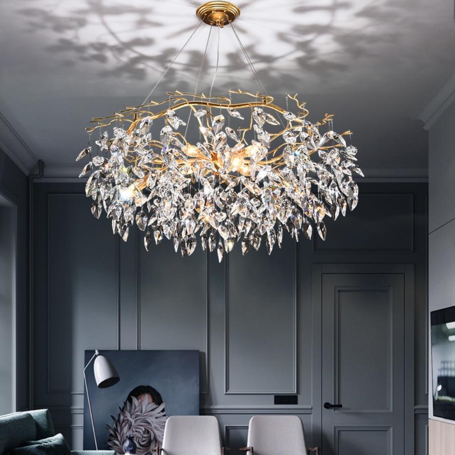 Doris Round Branch Chandelier for High Ceilings by Bling Lighting Studio