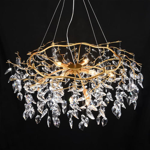 Doris Round Branch Chandelier for High Ceilings detail view