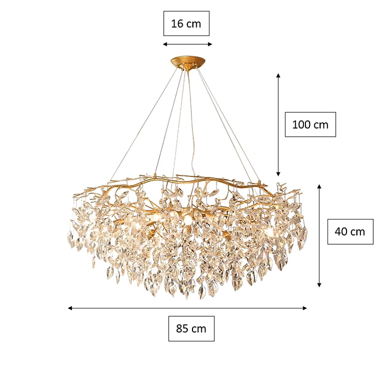 Doris Round Modern Branch Chandeliers by Bling Lighting Studio