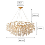 Doris Round Modern Branch Chandeliers by Bling Lighting Studio