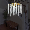Doris White Crystal Branch Chandelier for Staircase by Bling Lighting Studio