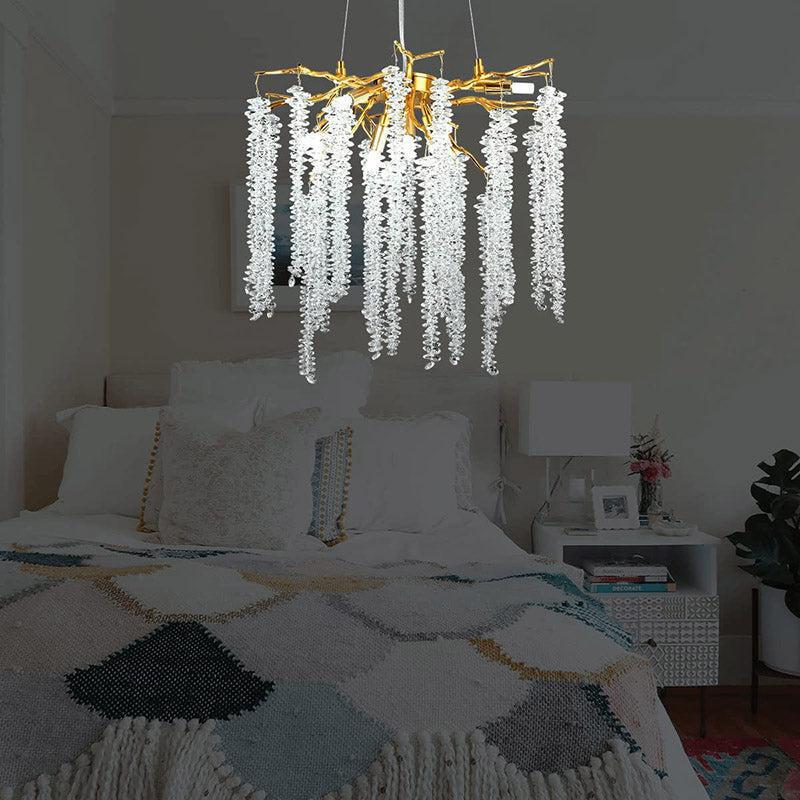 Doris White Crystal Branch Chandelier for Staircase product image