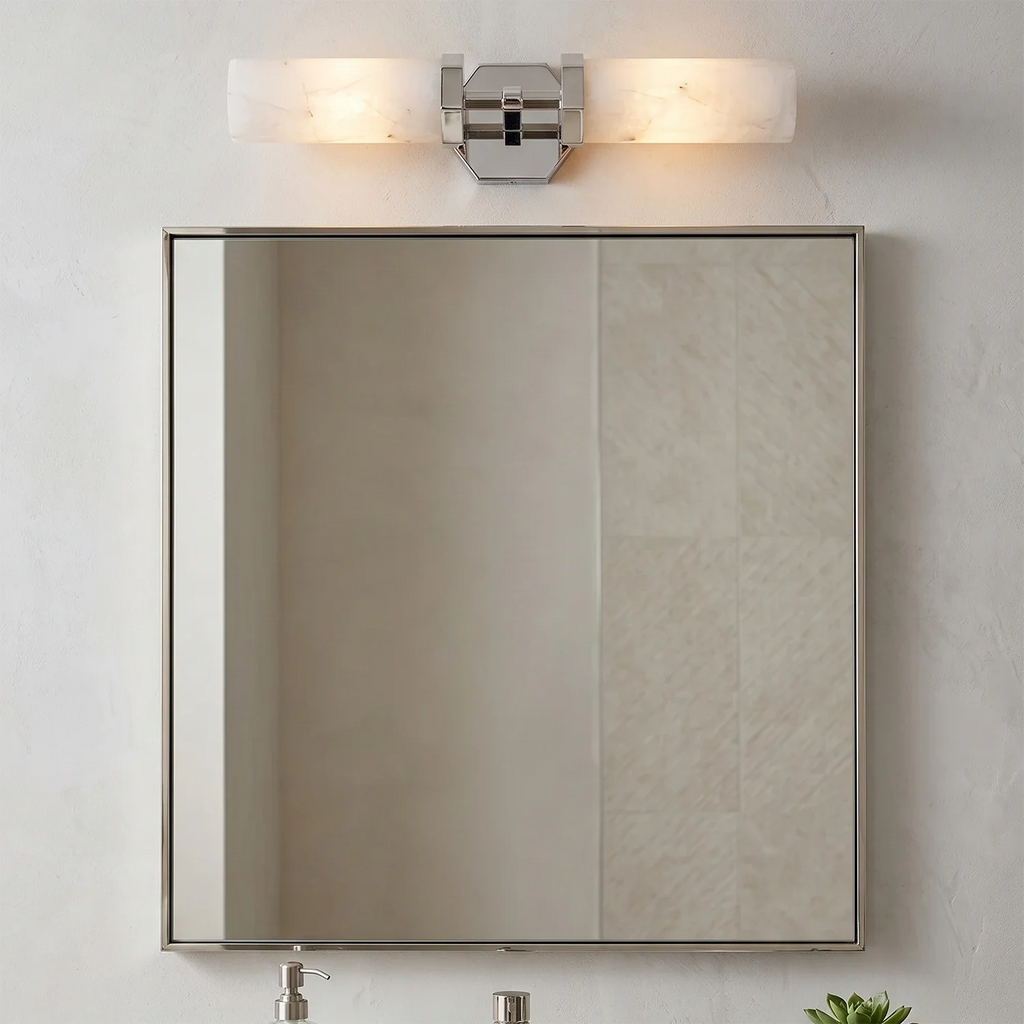 Double-Head Alabaster Wall Sconce