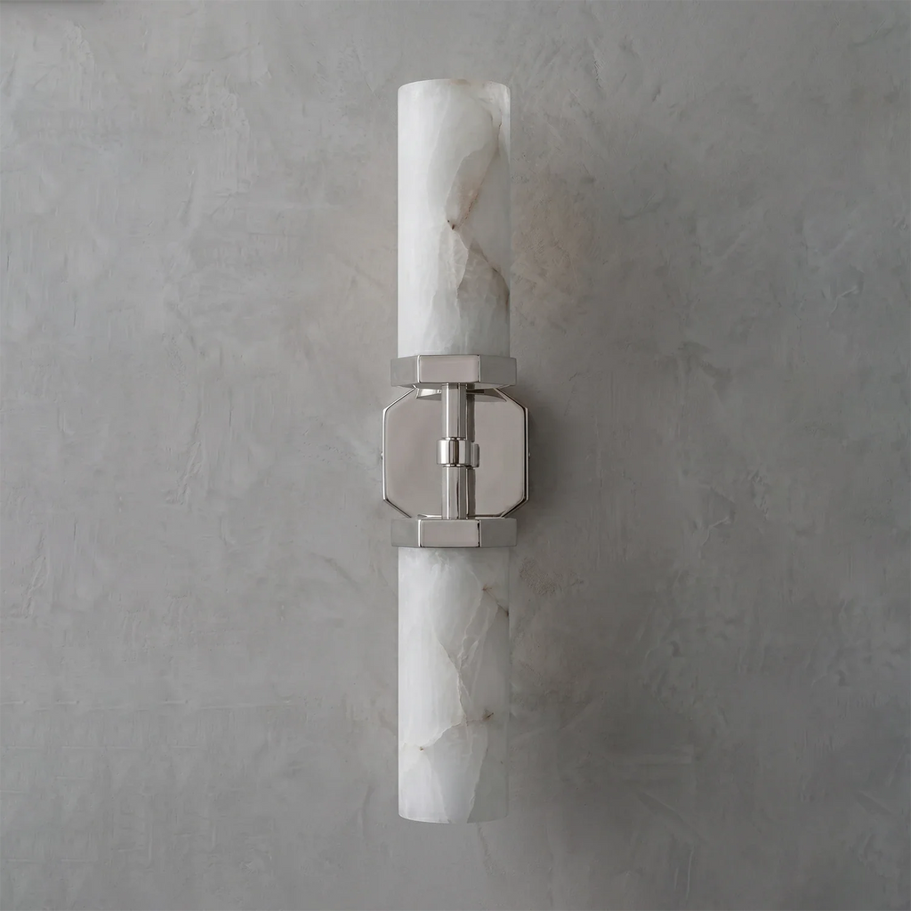 Double-Head Alabaster Wall Sconce