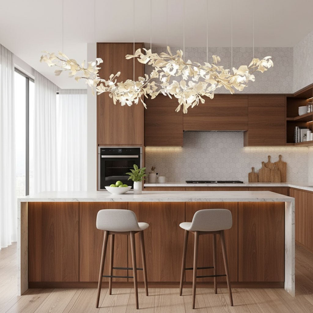 Double Layer Combination Gingko Chandelier