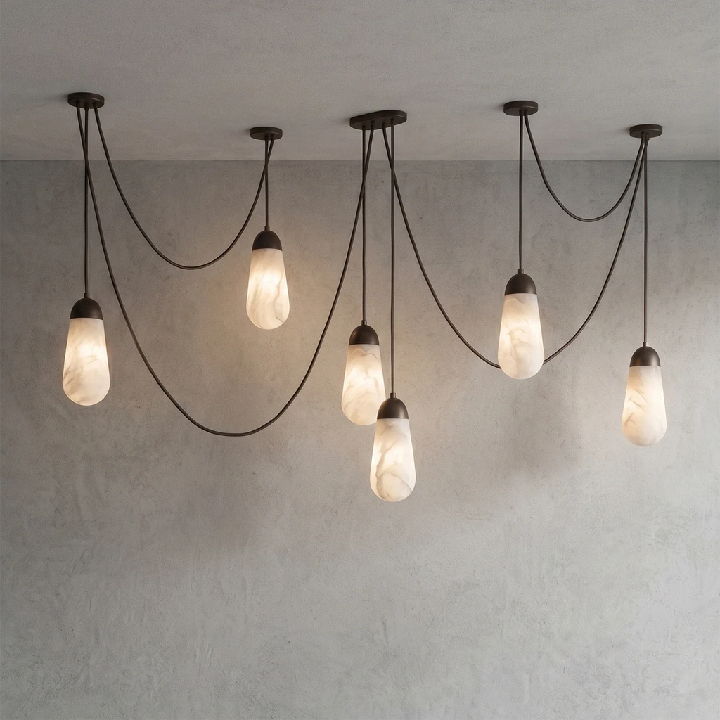 Droplet Natural Alabaster Multi-Chandelier