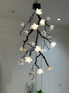 Large Long Branch Flower Chandelier by Bling Lighting Studio