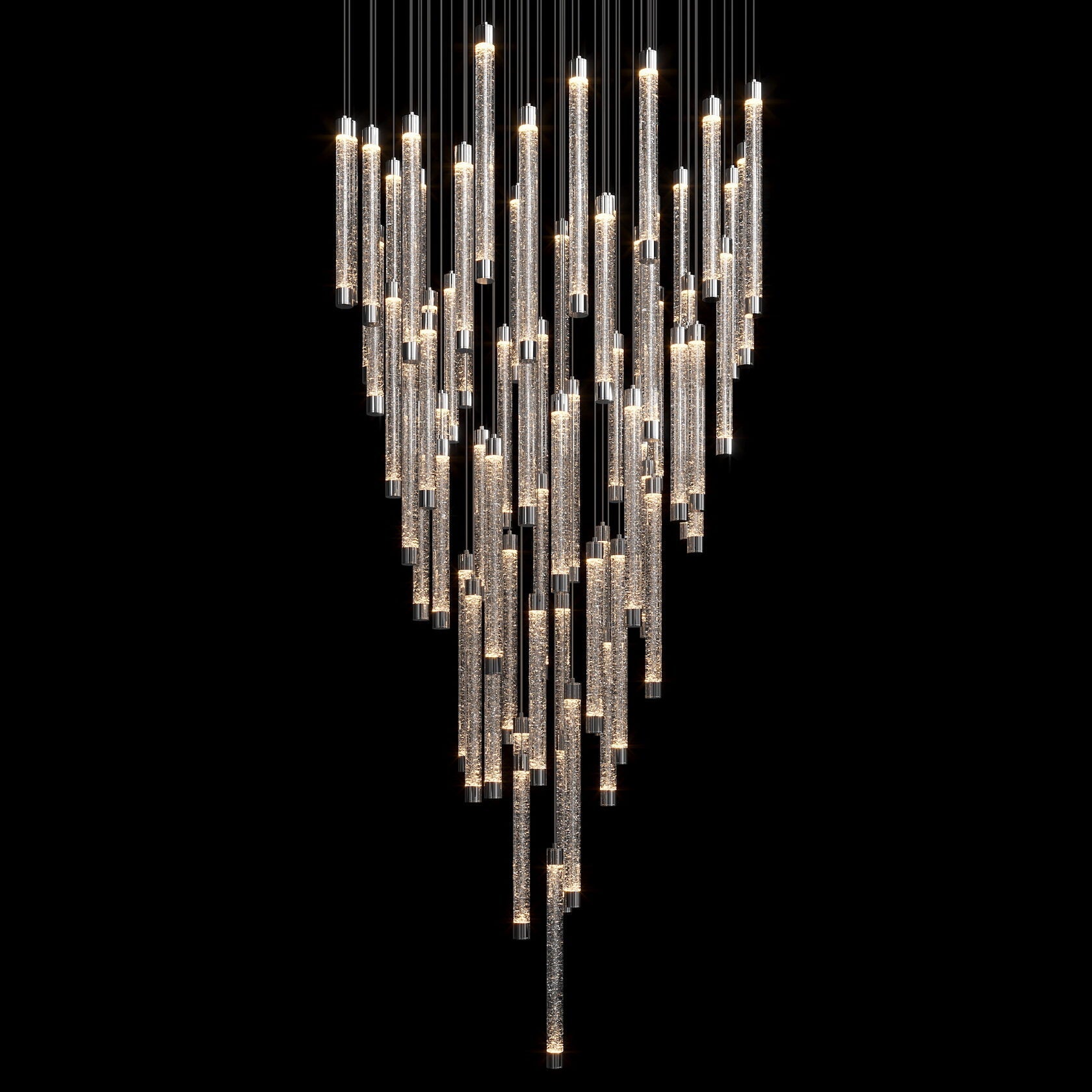 Bubble Tube Cascade Chandelier