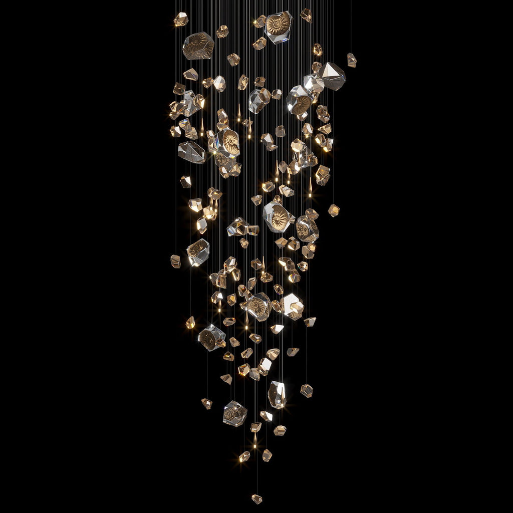 Champagne Crystal Meteor Chandelier