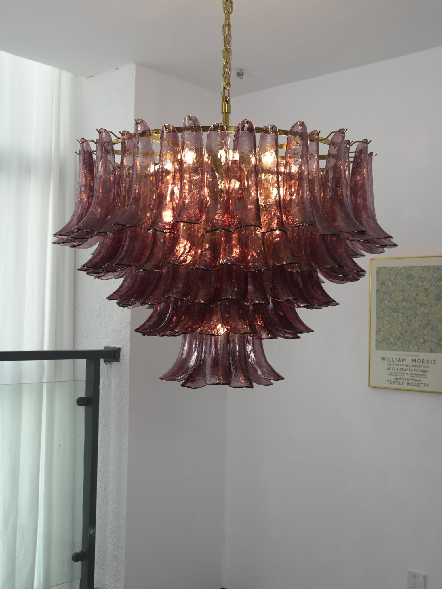 Amethyst Bloom Chandelier Glass lighting by Bling Lighting Studio