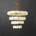 Ecliptica Spiral Alabaster Chandelier by Bling Lighting Studio