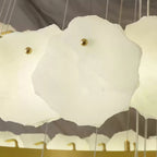 Ecliptica Spiral Alabaster Chandelier by Bling Lighting Studio