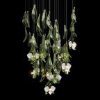 Green Orchid Cascade Chandelier