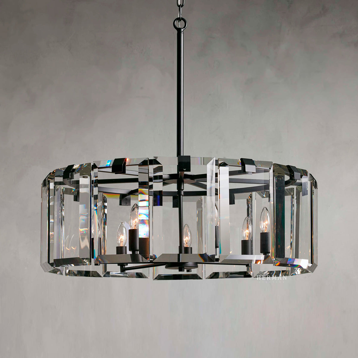 Elegant Amaya Round Chandelier 30" 38" 48" product image