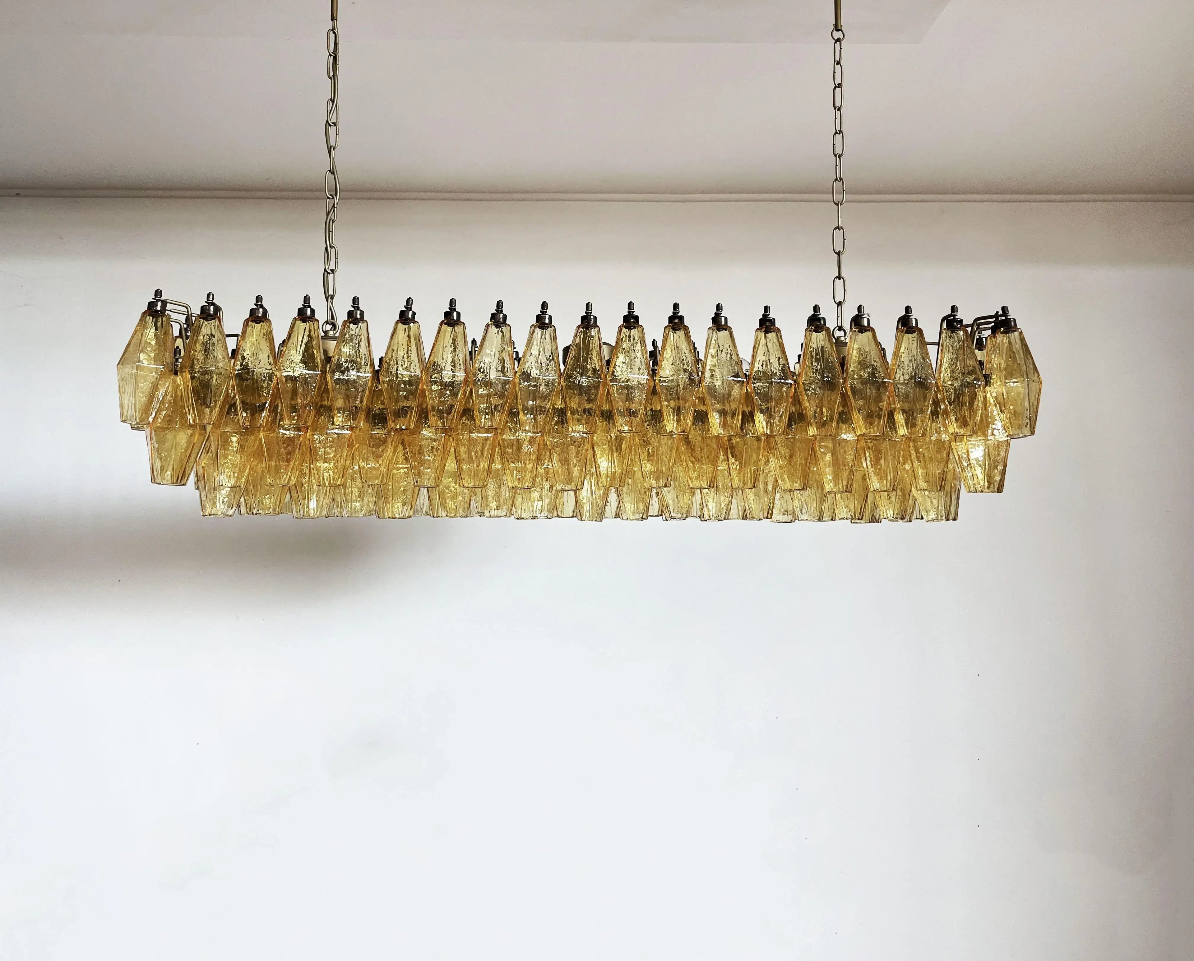 Elegant Amber Murano Poliedri Chandelier product image