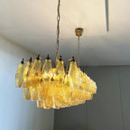 Elegant Amber Murano Poliedri Chandelier product image