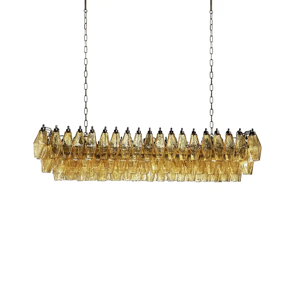 Elegant Amber Murano Poliedri Chandelier product image