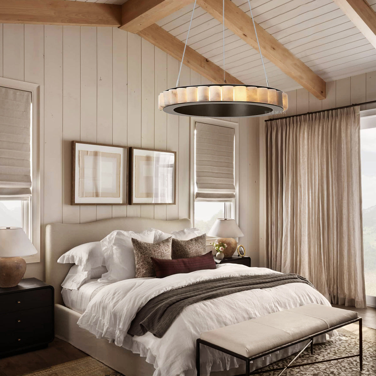 Elegant Avalon Alabaster Chandelier additional product view