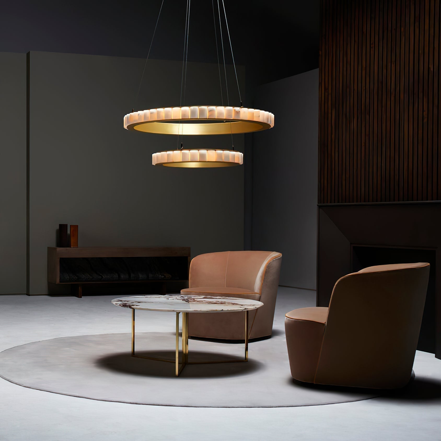 Elegant Avalon Alabaster Chandelier product image