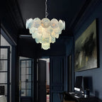 Elegant Blue Murano Disc Chandelier product image