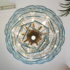 Elegant Blue Murano Disc Chandelier product image