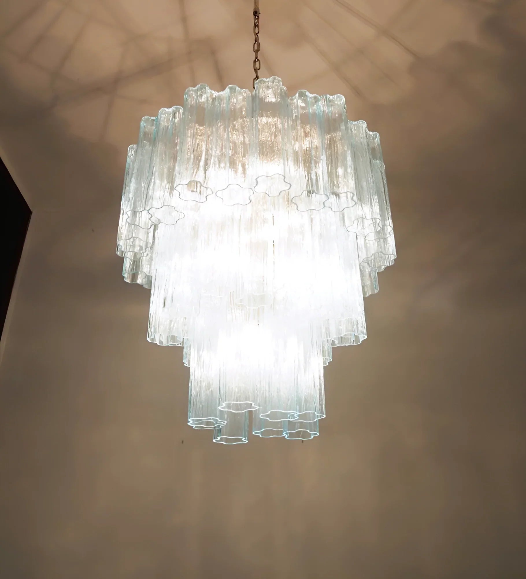 Elegant Blue Murano Glass Tube Chandelier product image