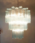 Elegant Blue Murano Glass Tube Chandelier product image
