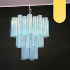 Elegant Blue Murano Glass Tube Chandelier product image