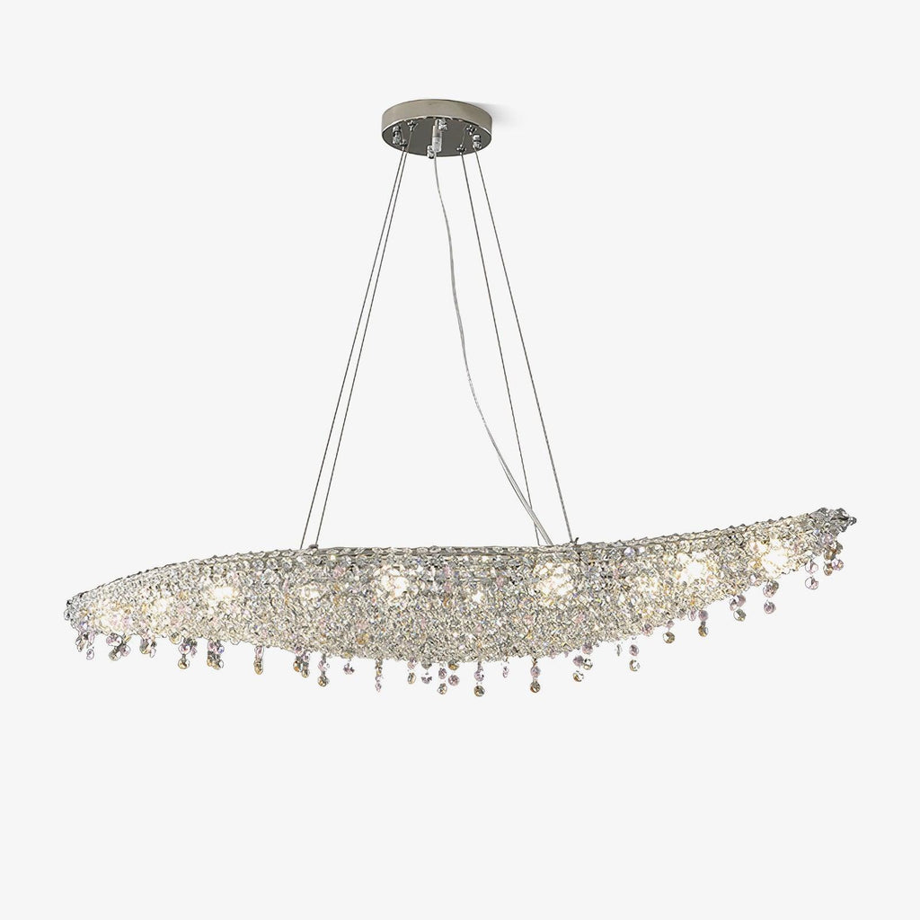 Elegant Boat Crystal Chandelier detail view