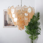 Elegant Gold Murano Disc Chandelier product image