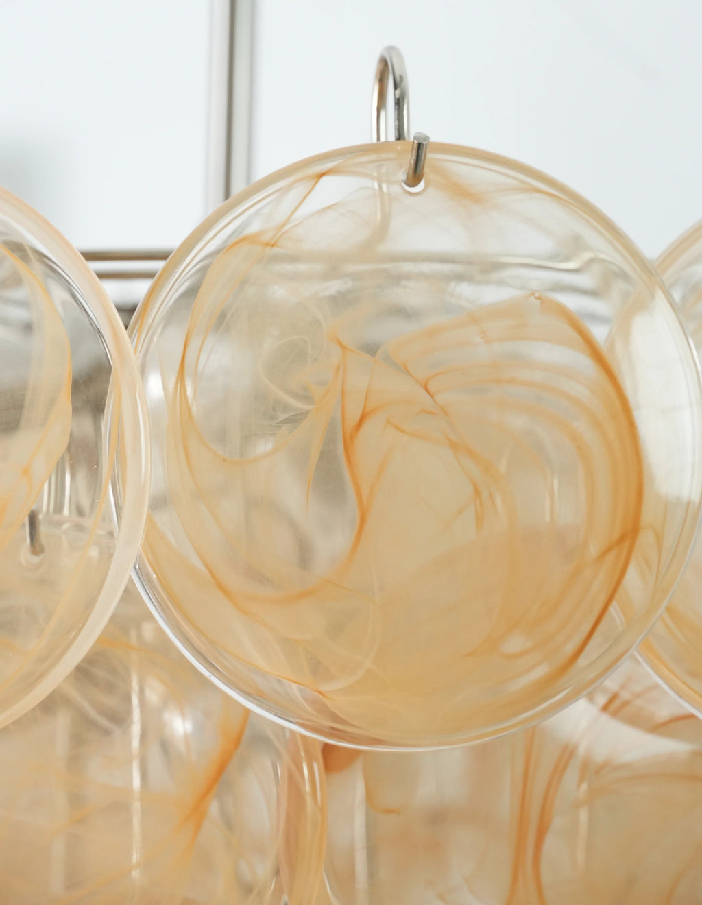 Elegant Gold Murano Disc Chandelier product image