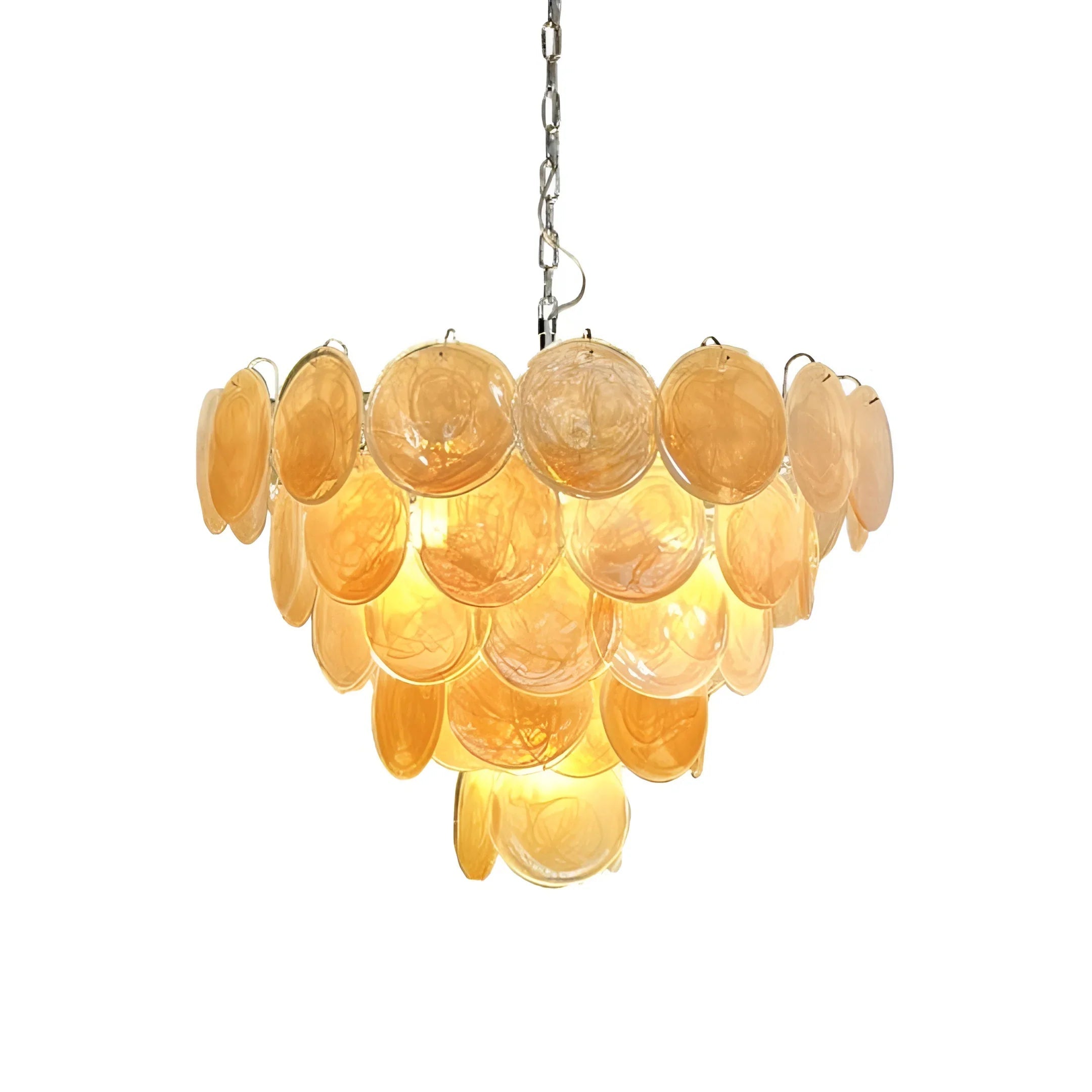 Elegant Gold Murano Disc Chandelier product image
