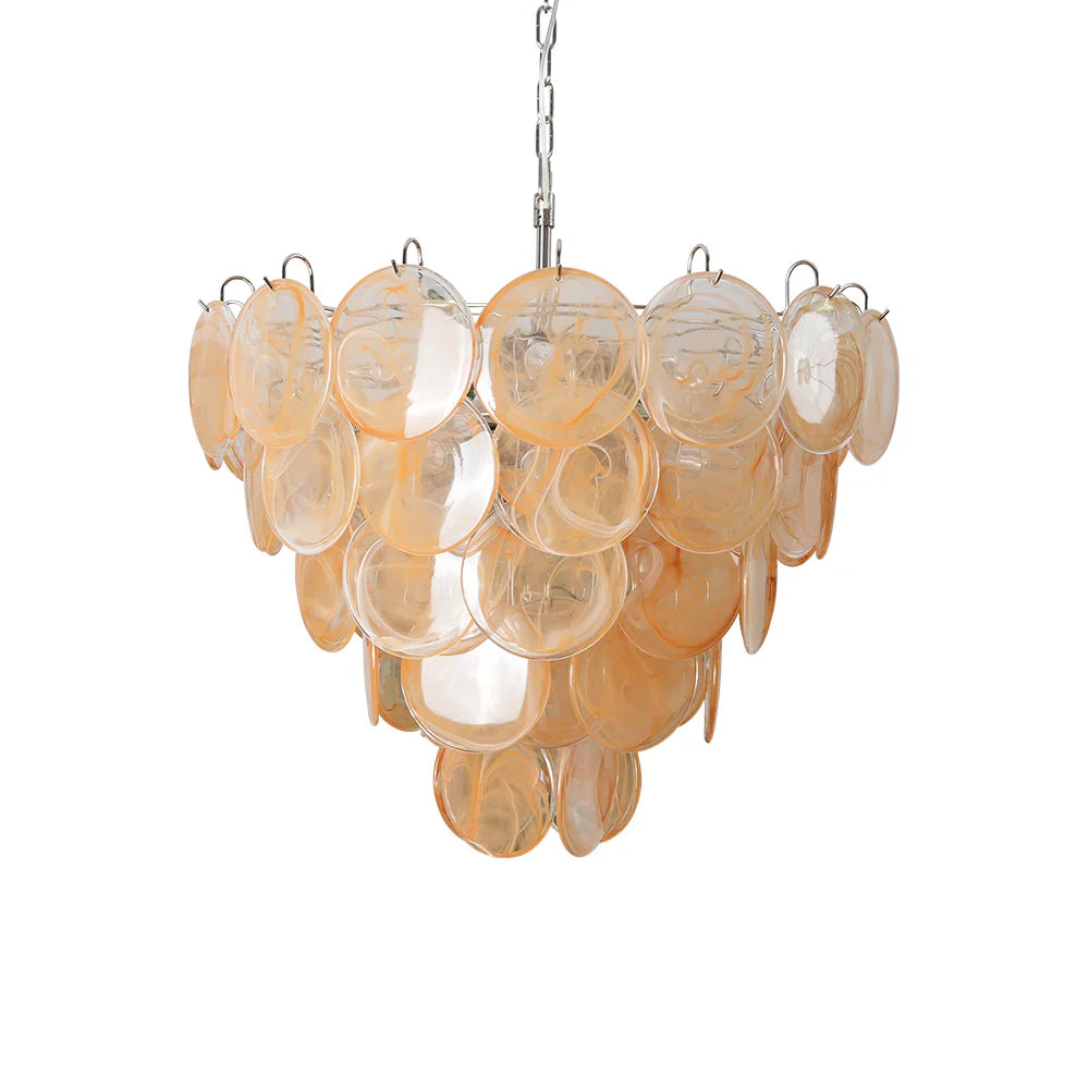 Elegant Gold Murano Disc Chandelier product image
