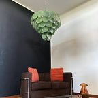 Elegant Green Murano Disc Chandelier product image