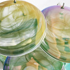 Elegant Green Murano Disc Chandelier product image