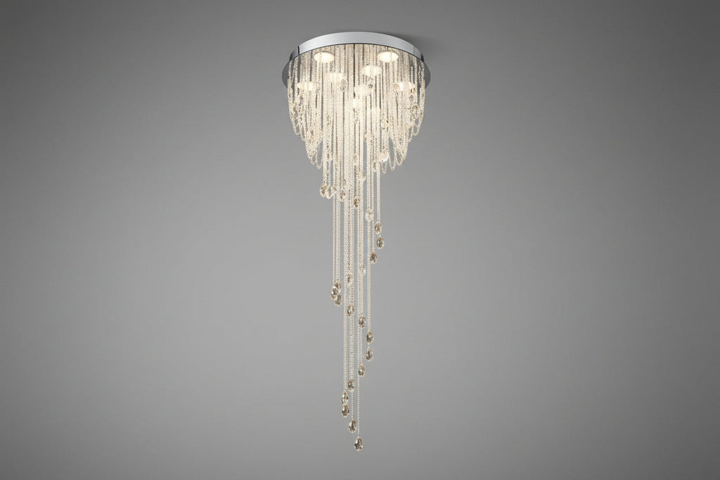Elegant Harmony Spiral Chandelier by Bling Lighting Studio