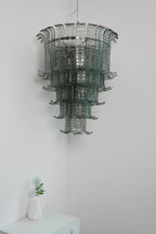 Elegant Leaf-Shaped Murano Glass Chandelier product image