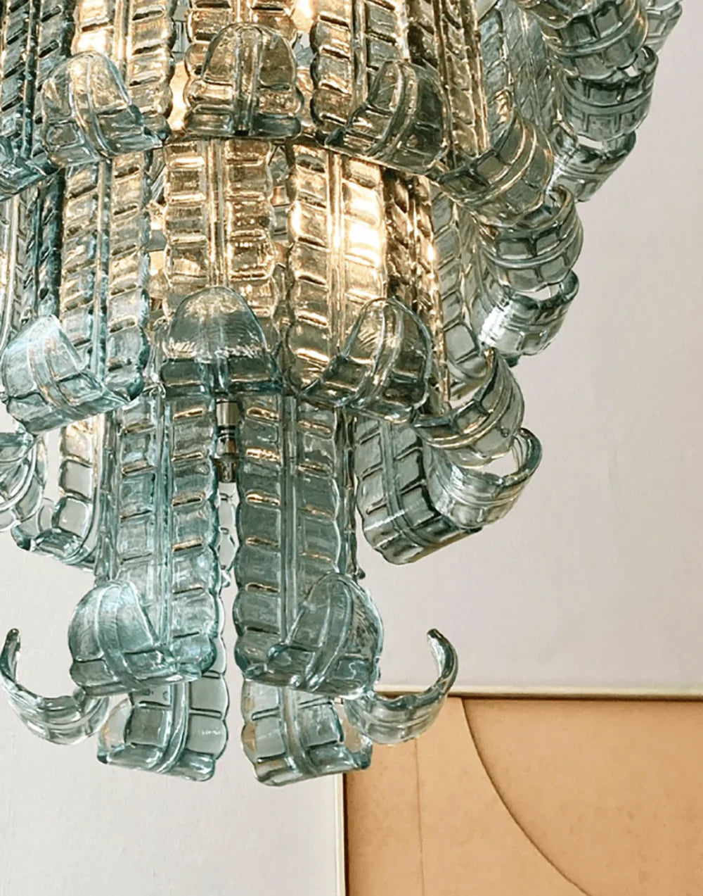Elegant Leaf-Shaped Murano Glass Chandelier product image