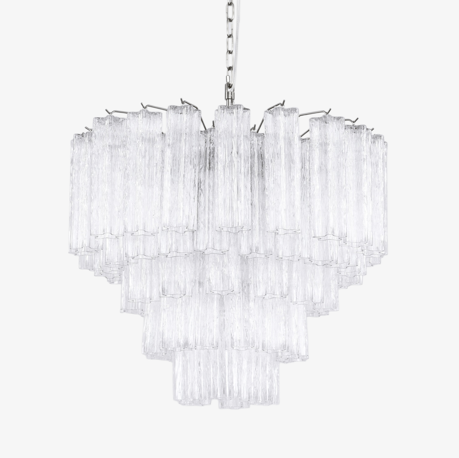 Elegant Lucente Murano Tube Chandelier by Bling Lighting Studio