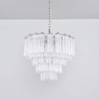 Elegant Lucente Murano Tube Chandelier material and finish detail
