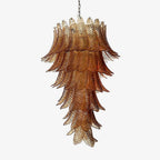 Elegant Rosalind Murano Felci Amber Chandelier by Bling Lighting Studio