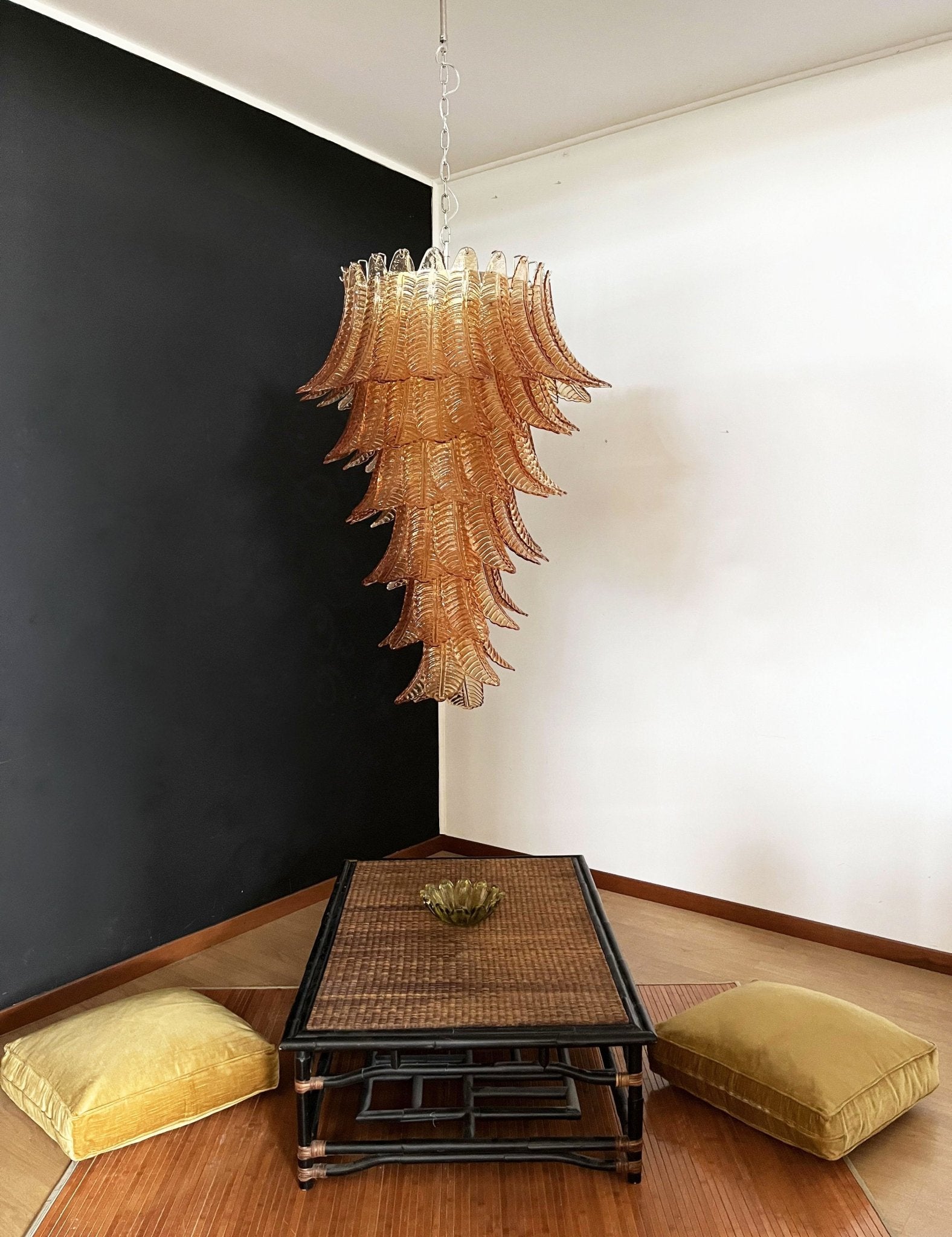 Elegant Rosalind Murano Felci Amber Chandelier product image