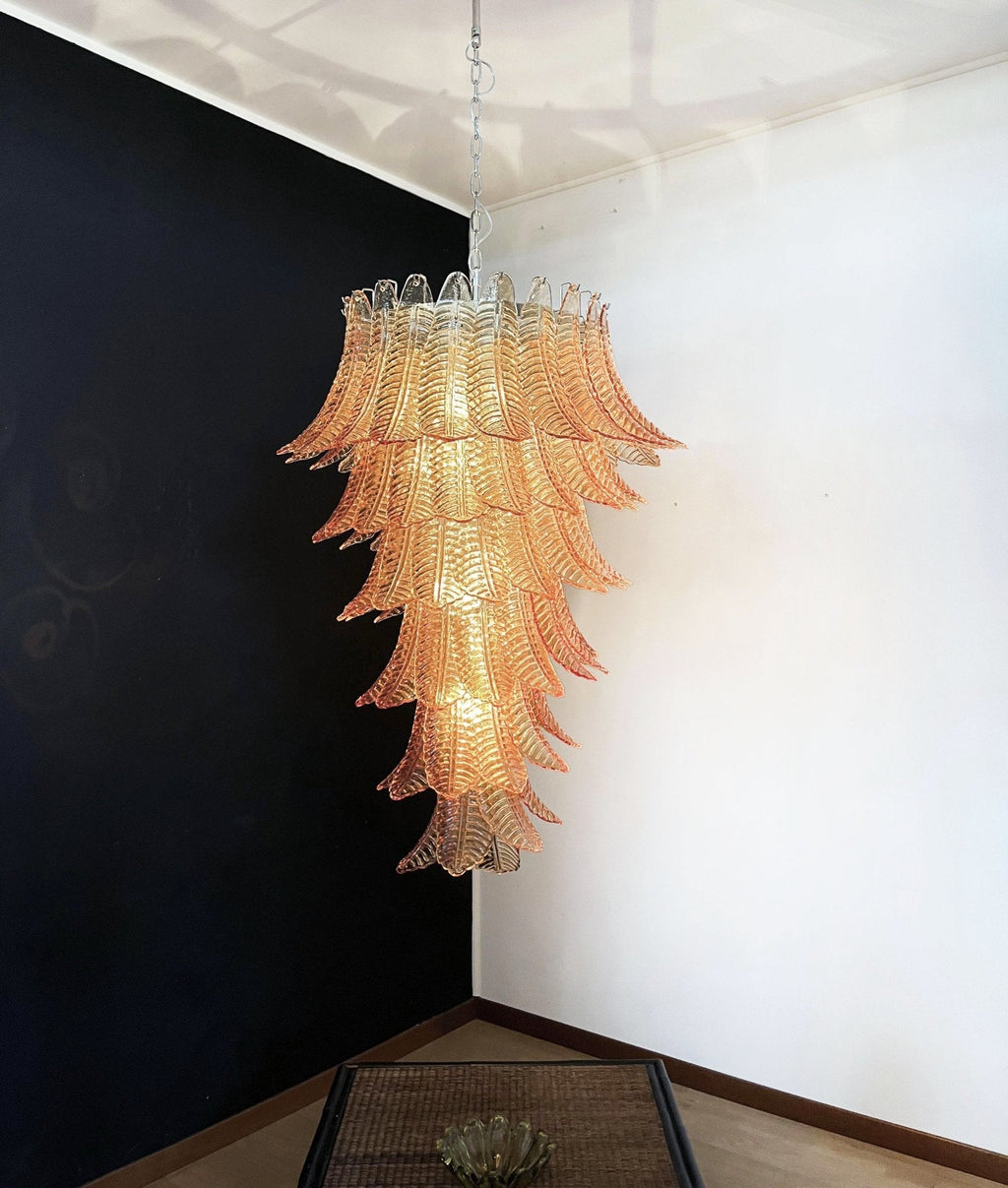 Elegant Rosalind Murano Felci Amber Chandelier product image