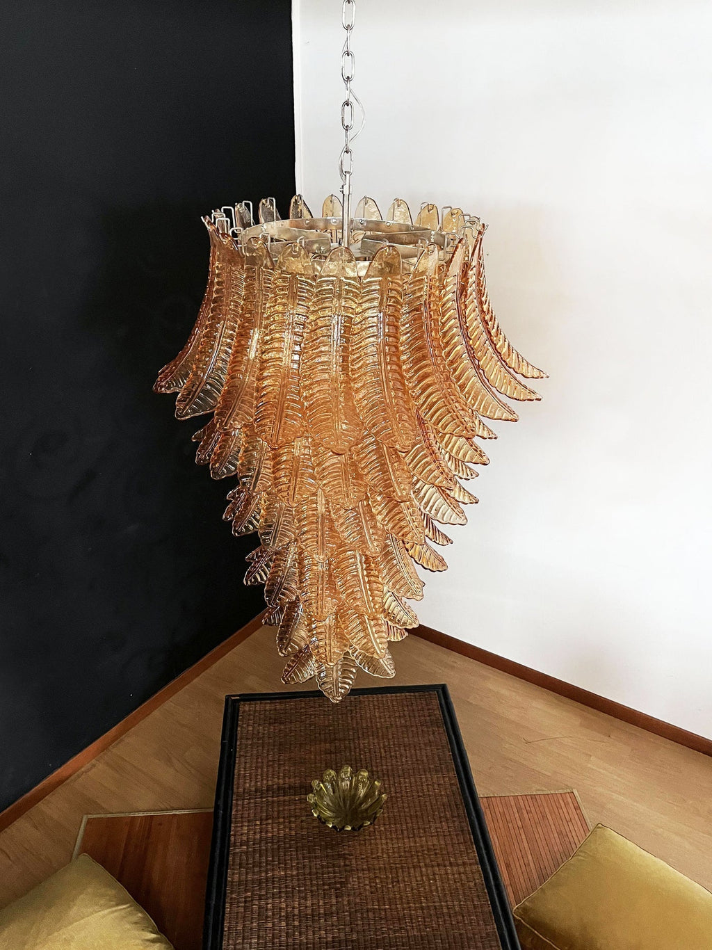 Elegant Rosalind Murano Felci Amber Chandelier product image