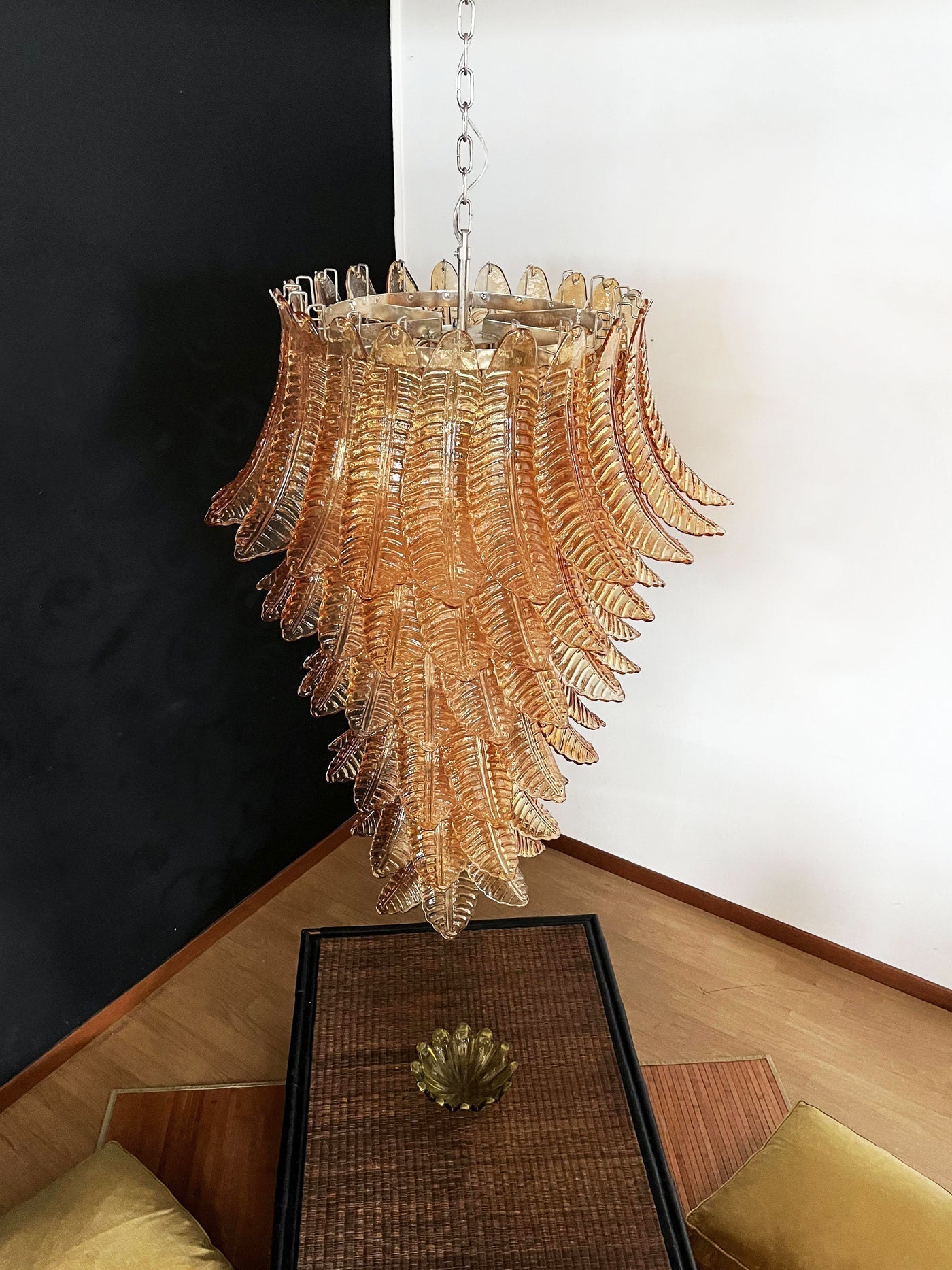 Elegant Rosalind Murano Felci Amber Chandelier product image